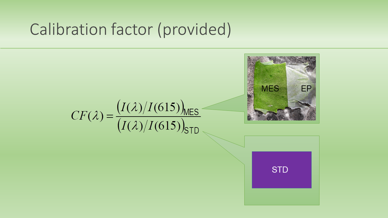 Calibration factor (provided)