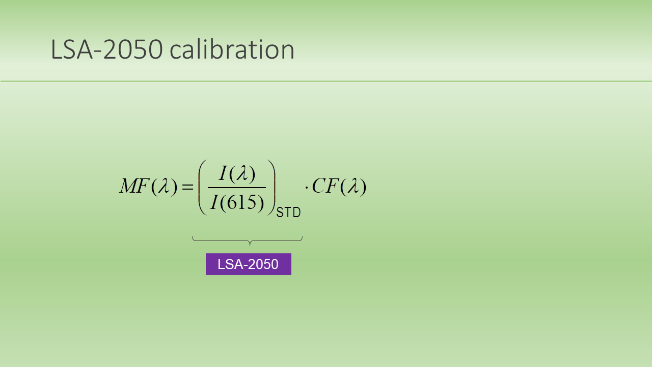LSA-2050 calibration